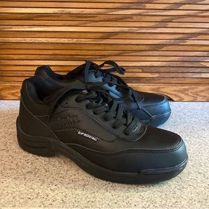 Skidbuster Slip Resistant Men’s Black Work Shoes S5075M 5075 S5975 Size 7M 7